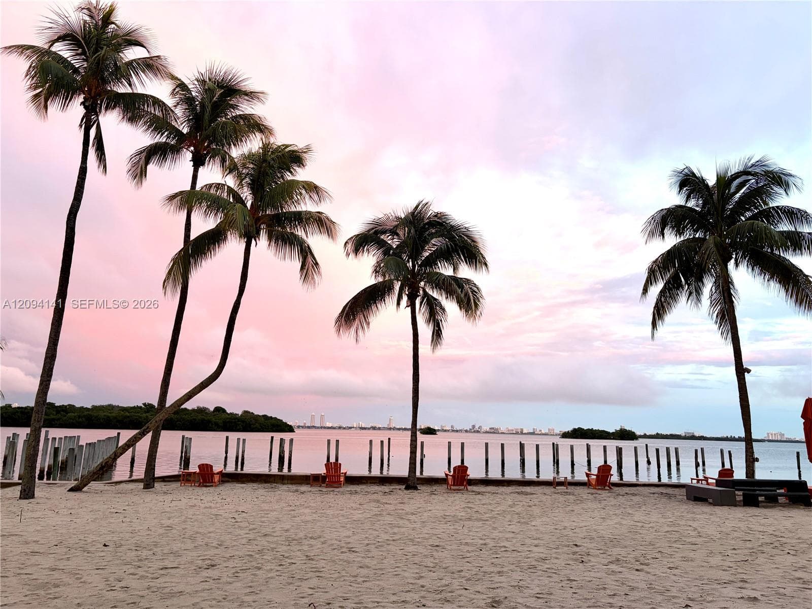 Nirvana community bayfront beach and palms